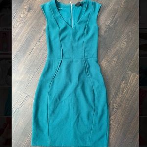 H&M teal bodycon midi dress